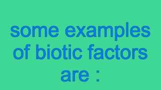 Abiotic amp Biotic factors  GCSE amp A level Biology [upl. by Parent]