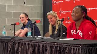 Caitlin Clark Aliyah Boston Christie Sides postgame after Fever seasonending loss to Sun  R1G2 [upl. by Lomax]