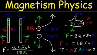 Magnetism Magnetic Field Force Right Hand Rule Amperes Law Torque Solenoid Physics Problems [upl. by Natan626]