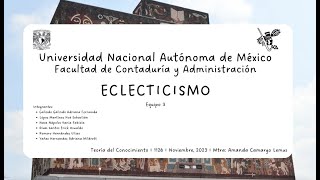 Eclecticismo [upl. by Sheline457]