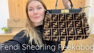 Fendi Peekaboo Shearling Bag Review [upl. by Citarella]