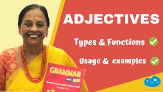 Adjectives  Types Functions and Endings of Adjectives  Usage amp examples  English Grammar lesson [upl. by Nyladnar]