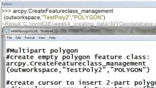 4 Creating Polygon Feature Classes Using Arcpy Scripting [upl. by Akimaj]