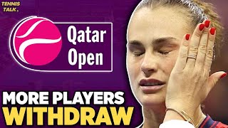 More Players Withdraw from Qatar Open 2024  Tennis News [upl. by Nnahaid]