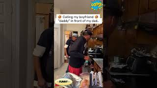 Funny Prank Videos Reaction  Calling my boyfriend daddy funny trending prankvideo viral [upl. by Darom]