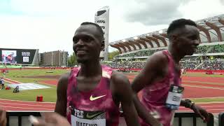 Huge PB amp World Lead 265081 for Daniel Mateiko Kenya  PreClassic 2024 Diamond League in Eugene [upl. by Ainot]