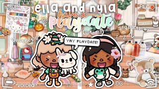 Ella and Nyla have a PLAYDATE 🎨🎃🌷 ౨ৎ˚⟡˖  VOICED  Toca Boca Roleplay [upl. by Acissev]