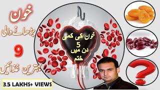 Foods for Anemia Treatment UrduHindi khoon Badhane wali Ghazain  khoon ki kami 5 Din main khatam [upl. by Emiolhs]