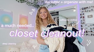 EXTREME CLOSET CLEANOUT 2023 spring cleaning organizing my closet amp declutter with me [upl. by Romeu]