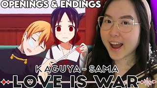 First Time Reacting Kaguyasama Love is War Opening amp Ending  New Anime Fan ANIME OP ED REACTION [upl. by Ysnil]