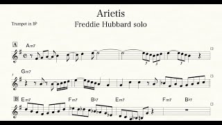 【Arietis】 Freddie Hubbard Trumpet solo Transcription inB♭ [upl. by Bratton66]