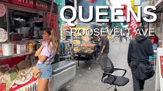 NEW YORK CITY Walking Tour 4K  QUEENS  ROOSEVELT AVENUE [upl. by Timothee]