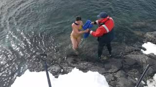 Jumping into Antarcticas icy waters [upl. by Matheny]