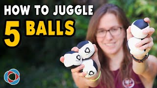 Learn to JUGGLE 5 BALLS  Advanced Tutorial [upl. by Darraj]