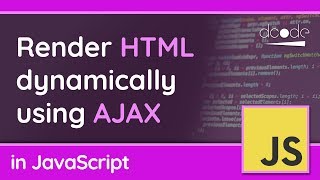 Render HTML Dynamically Using AJAX  JavaScript Tutorial [upl. by Adikam887]