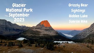 Glacier National Park Hidden Lake Overlook Sunrise Hike Sept 2023 [upl. by Zailer]