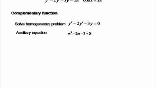 Nonhomogeneous Second Order Linear Differential Equation [upl. by Gertrudis380]