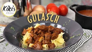 Rindergulasch  so bekommt ihr es zart  Gulasch Rezept  Mit Tipps und Tricks für weiches Fleisch [upl. by Ahsekan]