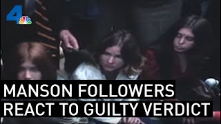 Charles Manson Followers React to Verdict  From the Archives  NBCLA [upl. by Palmer716]