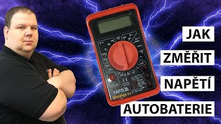 Jak zjistit  změřit napětí autobaterie DIY  bateriecepekcz [upl. by Nosnor]