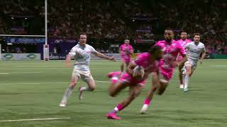 TOP 14  Essai de Peniasi DAKUWAQA 2 SFP  Racing 92  Stade Français Paris [upl. by Seftton]