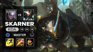 Skarner vs Diana Jungle  EUW Master  Patch 147 Season 14 [upl. by Fleda]