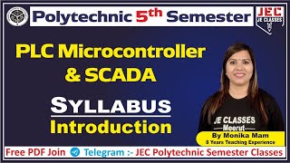 UPBTE Polytechnic Fifth 5th Semester PLC Microcontroller amp SCADA Syllabus 2020 JE CLASSES Meerut [upl. by Ehling]