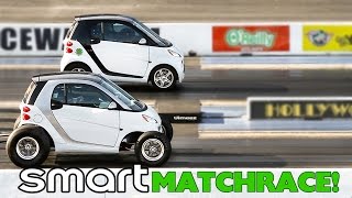 CRAZY SMART CARS MATCH RACE BIG BLOCK CHEVY VS TOYOTA BLOWN PASEO RT66 FRIDAY NITE [upl. by Eehtomit]