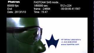 High Speed Video Military Ballistic Eyewear Testing [upl. by Eellek]