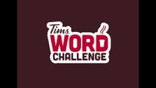 Level 202 2024 Tims Word Challenge L202 Tim Hortons [upl. by Civ581]