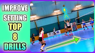 HOW TO SET A VOLLEYBALLTOP 8 DRILLS  Best Volleyball Training [upl. by Shuler785]