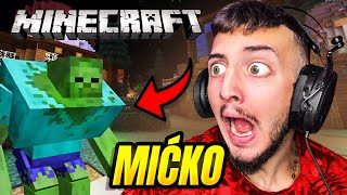 MIĆKO PREZIVLJAVA OD ZOMBIJA U MINECRAFTU 1 [upl. by Atined]