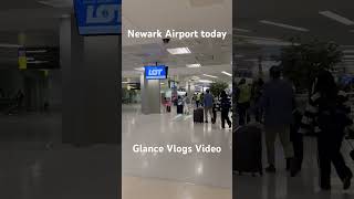 Newark Airport 2024 EWR airport arrival exit area USA Today Glance Vlogs for more [upl. by Aizek]