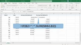 How to Calculate Running Total or Cumulative Sum in Excel  Office 365 [upl. by Drofniw940]