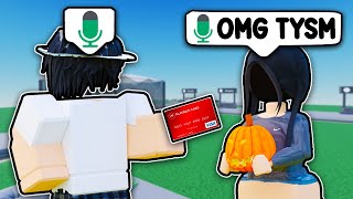 Suprising STRANGERS With HEADLESS In Roblox VOICE CHAT [upl. by Timothy777]