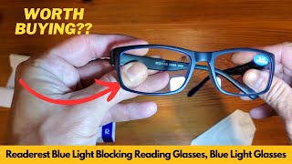 Worth It Readerest Blue Light Blocking Reading Glasses UV Protection Blue Light Glasses Men [upl. by Kiri382]