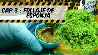 Tuto taller 30 Follaje de esponja  arboles y arbustos [upl. by Eimat]