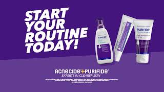 Acnecide  Purifide Clearer Skin Routine [upl. by Aeki]