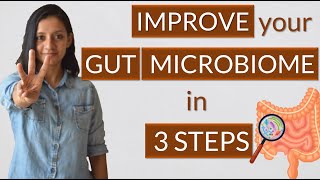 3 STEPS TO IMPROVE GUT MICROBIOME  Improve gut bacteria diversity [upl. by Raney]