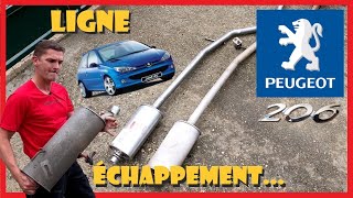 quotTUTOquot Remplacer Sa Ligne Déchappement PEUGEOT 206 [upl. by Ayotahc]