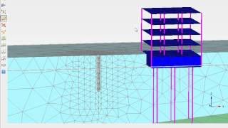 Plaxis Tutorial  Dynamic analysis of pile driving close to an existing building [upl. by Aniaz]