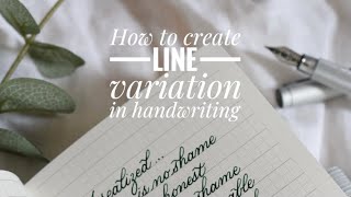 How to create Line variation with any pens  Handwriting practice  Calligraphy for beginners [upl. by Nyrem899]