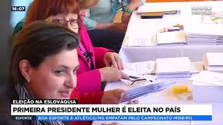 Primeira presidente mulher é eleita na Eslováquia [upl. by Arihs]