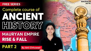 L10  Mauryan Empire  Complete course on Ancient History  UPSC Prelims 2024  Arti Chhawari [upl. by Munn983]