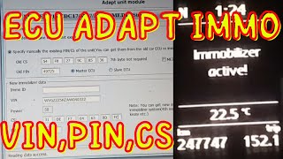 ECU Immo Adapt To Cluster Using VVDI2 [upl. by Adnoloy570]