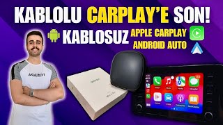 ÜÇÜ BİR ARADA EN KOLAY KABLOSUZ APPLE CARPLAY ANDROID AUTO VE ANDROID MULTIMEDYA MINI AI BOX [upl. by Hubert]