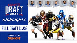 Every Pick Every Highlight from the Giants 2024 Draft Class  New York Giants [upl. by Doelling]