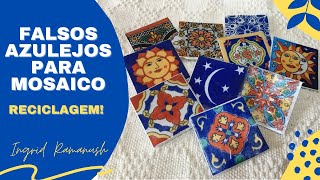 COMO FAZER FALSOS AZULEJOS PARA CRIAR MOSAICOS [upl. by Ocirema]