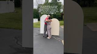 Grandfather amp Granddaughter Wholesome Moment 🩵 DIY Wedding Signage Arch diy wholesome family [upl. by Arakat]