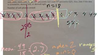 Percentiles and Descriptive Statistics 080 [upl. by Eelak275]